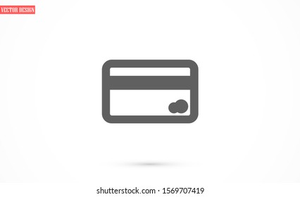 Credit card icon vector payment sign.Credit card icon vector,Credit card icon in trendy flat style isolated on white background Credit card icon web.