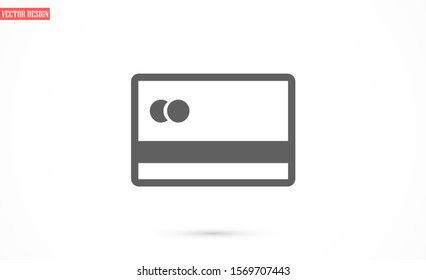 Credit card icon vector payment sign.Credit card icon vector,Credit card icon in trendy flat style isolated on white background Credit card icon web.