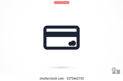 Credit card icon vector payment sign.Credit card icon vector,Credit card icon in trendy flat style isolated on white background Credit card icon web.