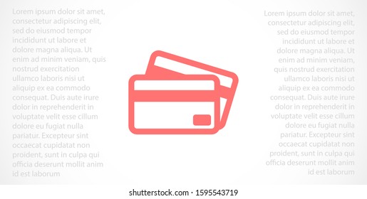 Credit card icon vector payment sign.Credit card icon vector,Credit card icon in trendy flat style isolated on white background Credit card icon web.