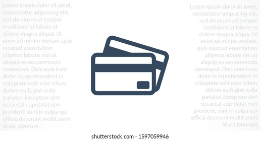 Credit card icon vector payment sign.Credit card icon vector,Credit card icon in trendy flat style isolated on white background Credit card icon web.