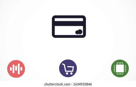 Credit card icon vector payment sign. Credit card icon vector, Credit card icon in trendy flat style isolated on white background Credit card icon web.