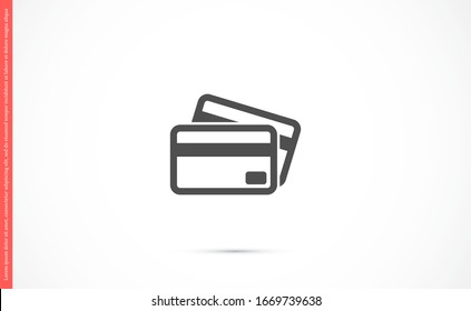 Credit card icon vector payment sign.Credit card icon vector,Credit card icon in trendy flat style isolated on white background Credit card icon web.