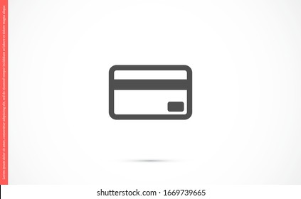 Credit card icon vector payment sign.Credit card icon vector,Credit card icon in trendy flat style isolated on white background Credit card icon web.