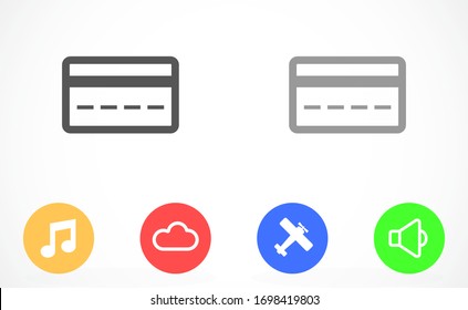 Kreditkarte Symbol Vektorillustration Zahlungszeichen.Kreditkartensymbol Vektorillustration, Kreditkartensymbol im trendigen, flachen Stil einzeln auf weißem Hintergrund Kreditkartensymbol im Web.