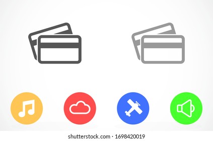 Kreditkarte Symbol Vektorillustration Zahlungszeichen.Kreditkartensymbol Vektorillustration, Kreditkartensymbol im trendigen, flachen Stil einzeln auf weißem Hintergrund Kreditkartensymbol im Web.