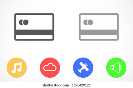 Credit card icon vector payment sign.Credit card icon vector,Credit card icon in trendy flat style isolated on white background Credit card icon web.