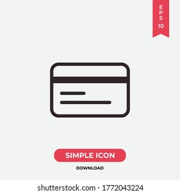 Credit card icon vector. Payment sign