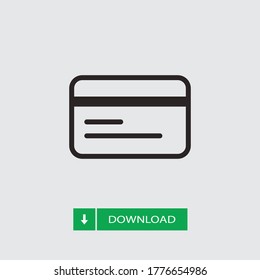 Credit card icon vector. Payment sign