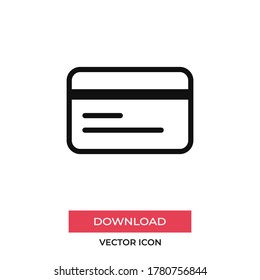 Credit card icon vector. Payment sign