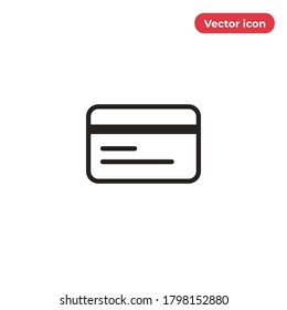 Credit card icon vector. Payment sign
