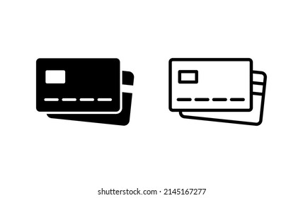 Credit card icon vector. Credit card payment sign and symbol