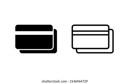 Credit card icon vector. Credit card payment sign and symbol