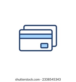 Vector de icono de tarjeta de crédito. Signo de pago de tarjeta de crédito y símbolo