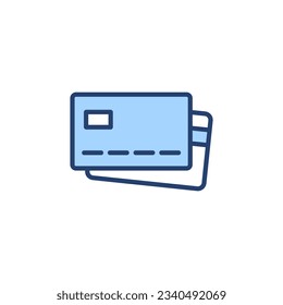 Vector de icono de tarjeta de crédito. Signo de pago de tarjeta de crédito y símbolo