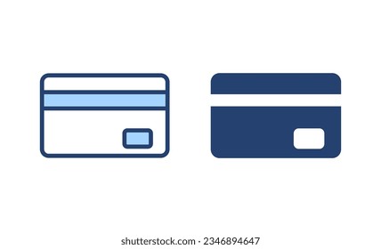 Vector de icono de tarjeta de crédito. Signo de pago de tarjeta de crédito y símbolo