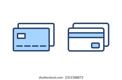 Credit card icon vector. Credit card payment sign and symbol