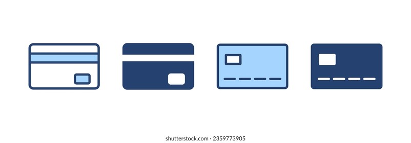 Credit card icon vector. Credit card payment sign and symbol