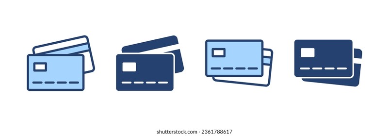 Credit card icon vector. Credit card payment sign and symbol