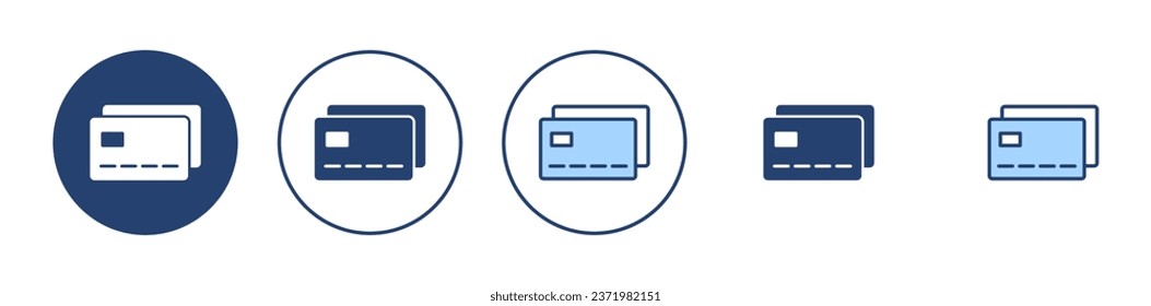 Credit card icon vector. Credit card payment sign and symbol