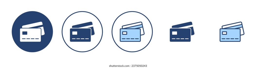Vector de icono de tarjeta de crédito. Signo de pago de tarjeta de crédito y símbolo
