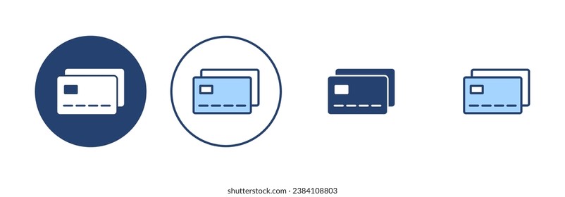 Vector de icono de tarjeta de crédito. Signo de pago de tarjeta de crédito y símbolo