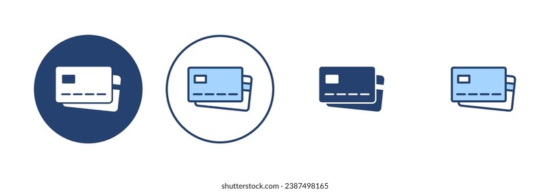 Credit card icon vector. Credit card payment sign and symbol