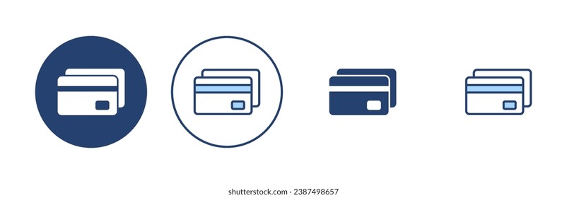 Vector de icono de tarjeta de crédito. Signo de pago de tarjeta de crédito y símbolo