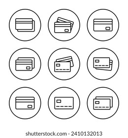 Credit card icon vector. Credit card payment sign and symbol