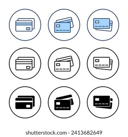 Credit card icon vector. Credit card payment sign and symbol