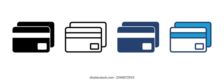 Vetor de ícone de cartão de crédito. Vetor de ícone de pagamento de cartão de crédito