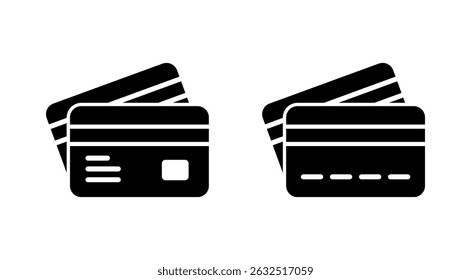 Credit card icon vector. Credit card payment sign and symbol