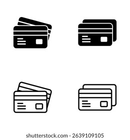 Credit card icon vector. Credit card payment sign and symbol