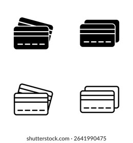 Credit card icon vector. Credit card payment sign and symbol