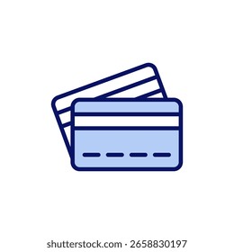 Credit card icon vector. Credit card payment sign and symbol