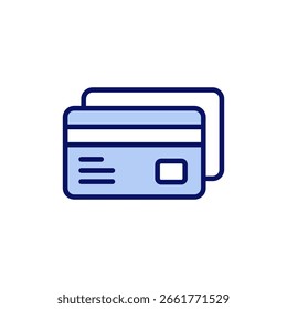 Icono de tarjeta de crédito Vector. Signo y símbolo de pago con tarjeta de crédito