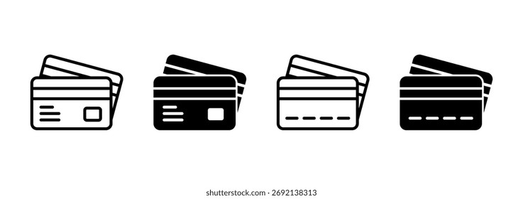 Credit card icon vector. Credit card payment sign and symbol