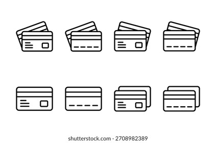 Credit card icon vector. Credit card payment sign and symbol