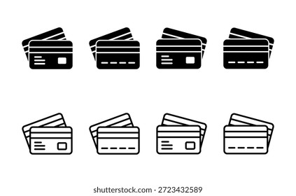 Credit card icon vector. Credit card payment sign and symbol