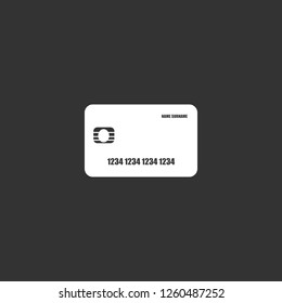 credit card icon vector. credit card sign on black background. credit card icon for web and app