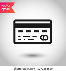 Credit card icon. Credit card vector sign. EPS 10 flat symbol. Credit card line icon.  Bank card outline icon design