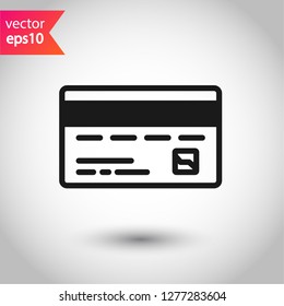 Credit card icon. Credit card vector sign. EPS 10 flat symbol. Credit card line icon.  Bank card outline icon design