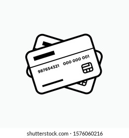 Credit Card Icon - Vector, Sign and Symbol for Design, Presentation, Website or Apps Elements.
