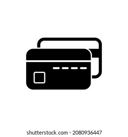 icono de tarjeta de crédito, símbolo de signo del vector de la tarjeta de crédito