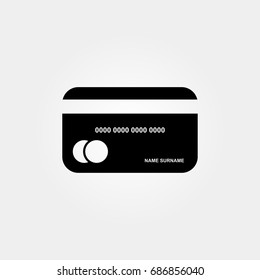 credit card icon. vector sign symbol on white background