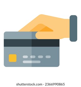 Credit card icon vector. Simple icon in flat style, suitable for graphic design, website and mobile app