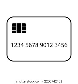 Credit card icon. Vector symbol isolated on white background