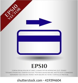 credit card icon vector symbol flat eps jpg app web
