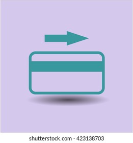 credit card icon vector symbol flat eps jpg app web