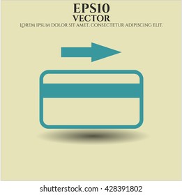 Kreditkartensymbol Vektorsymbol flach eps jpg app web
